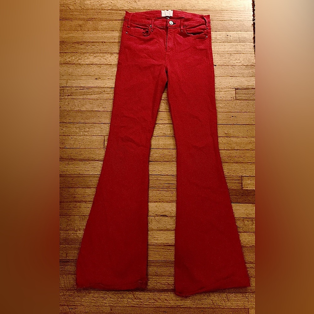 Red Flare McGuire Jeans